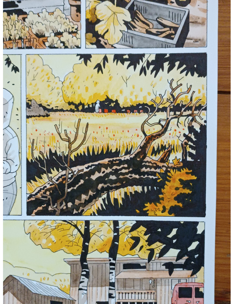 Planche Original Une île sur la volga