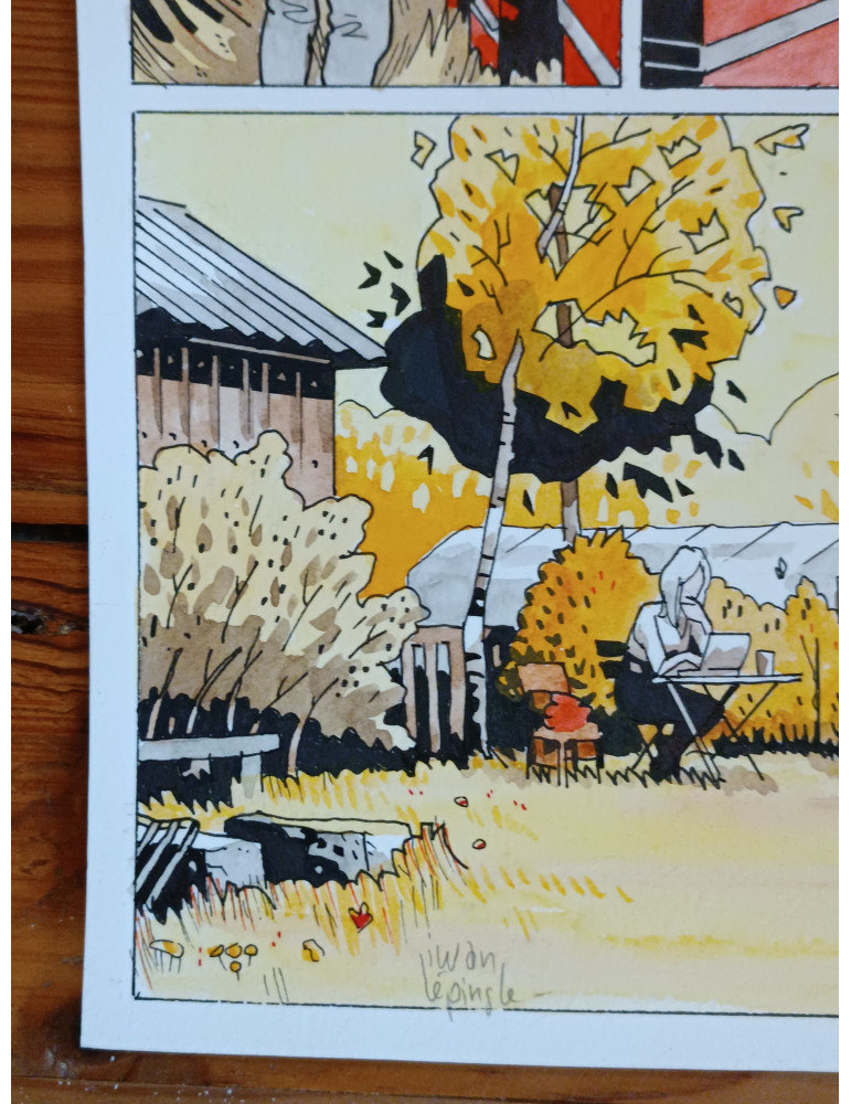 Planche Original Une île sur la volga