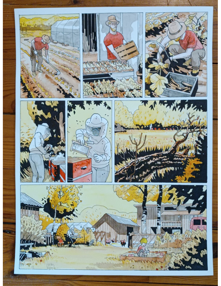 Planche Original Une île sur la volga