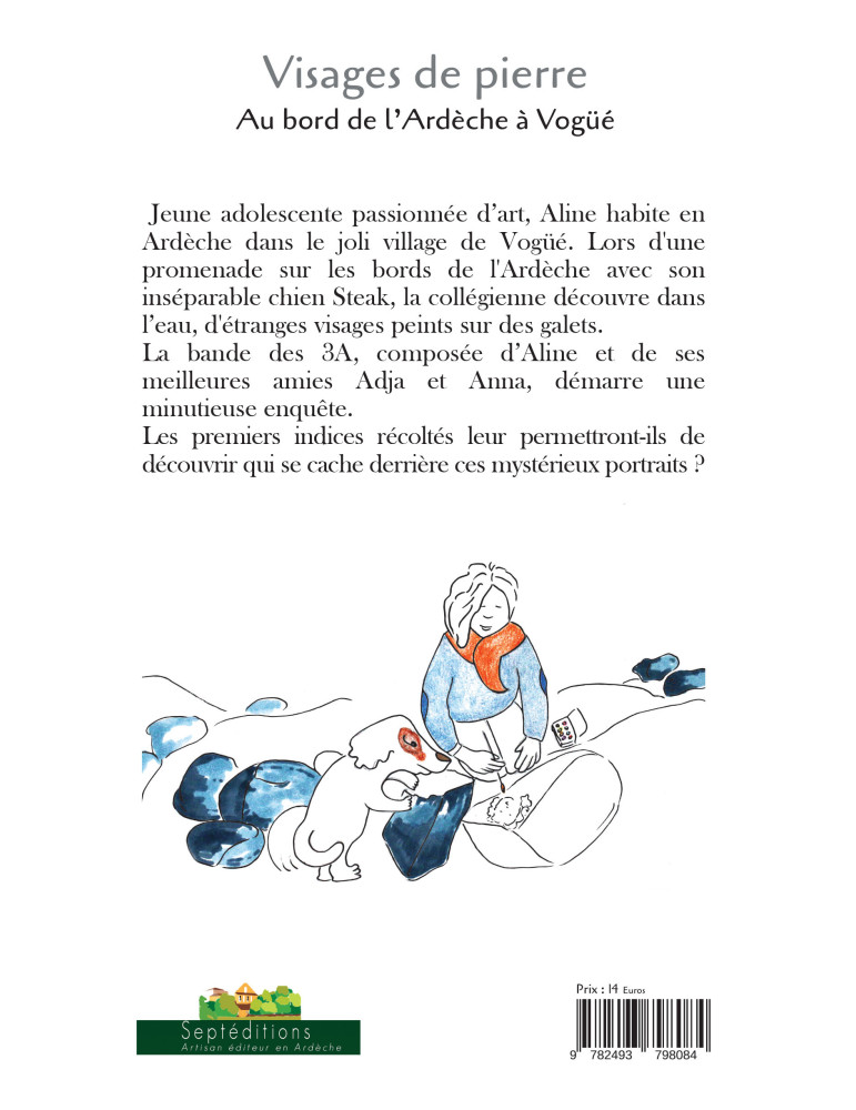 Visages de pierre - Au bord de l'Ardèche à Vogüé