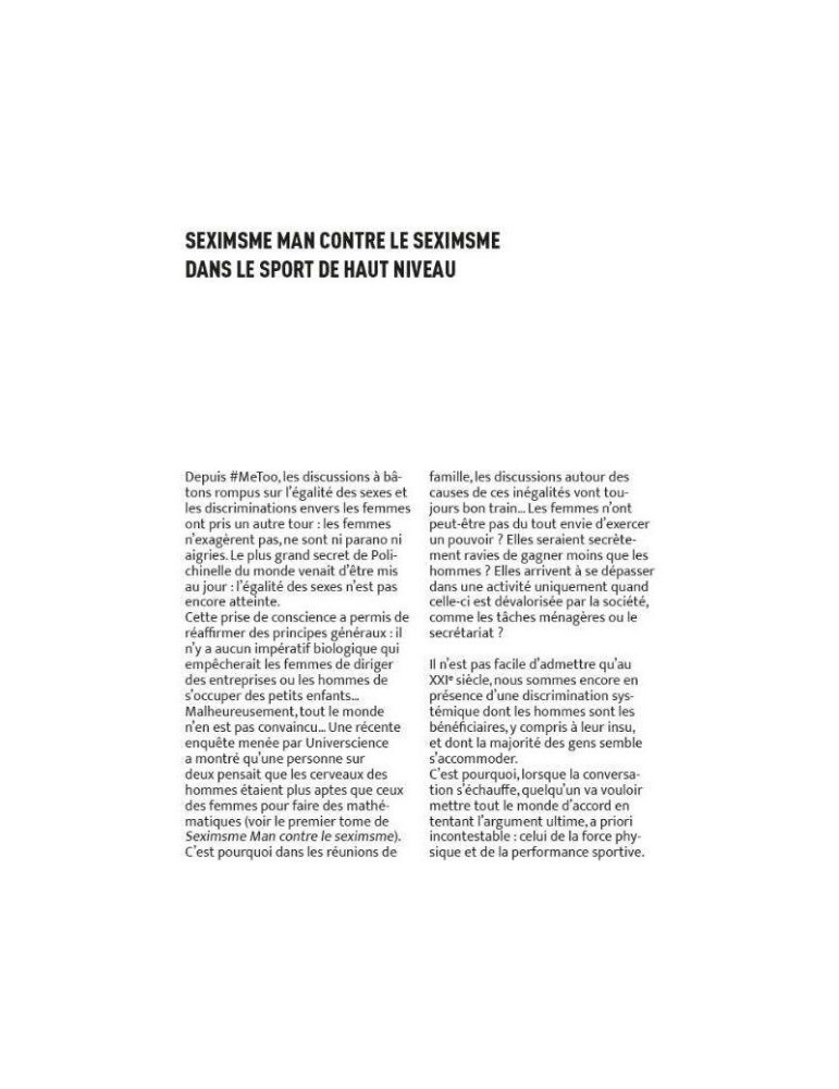 Seximsme Man fait du sport