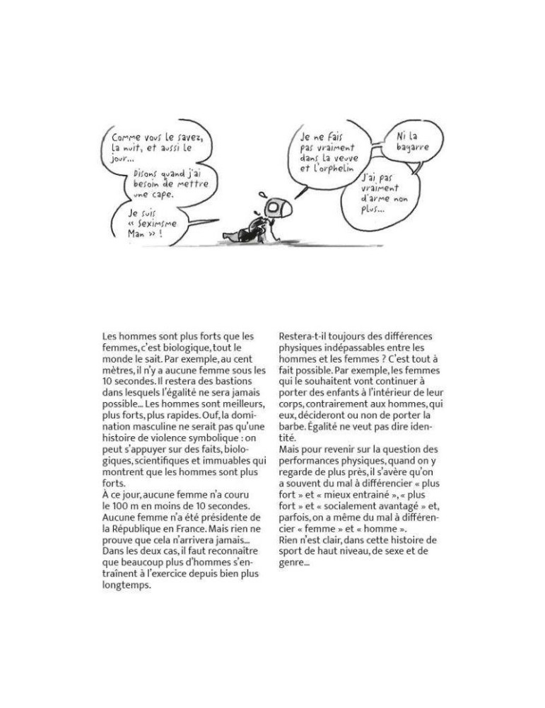 Seximsme Man fait du sport