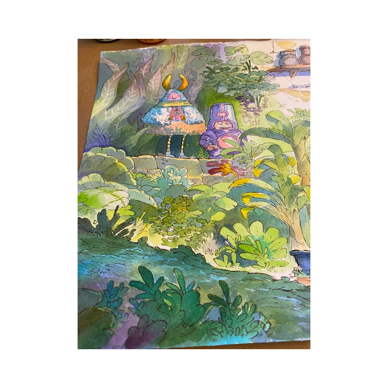 Illustration- Dans les escaliers....