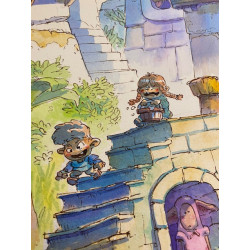 Illustration- Dans les escaliers....