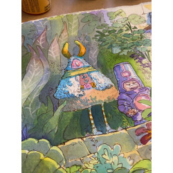 Illustration- Dans les escaliers....