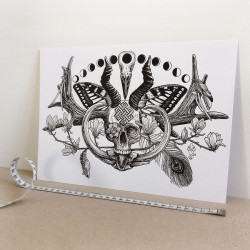 Tirage papier d'un dessin de Martinefa "RENATUS" (Du latin "Renaître") - 21 x 29,5 cm (A4)