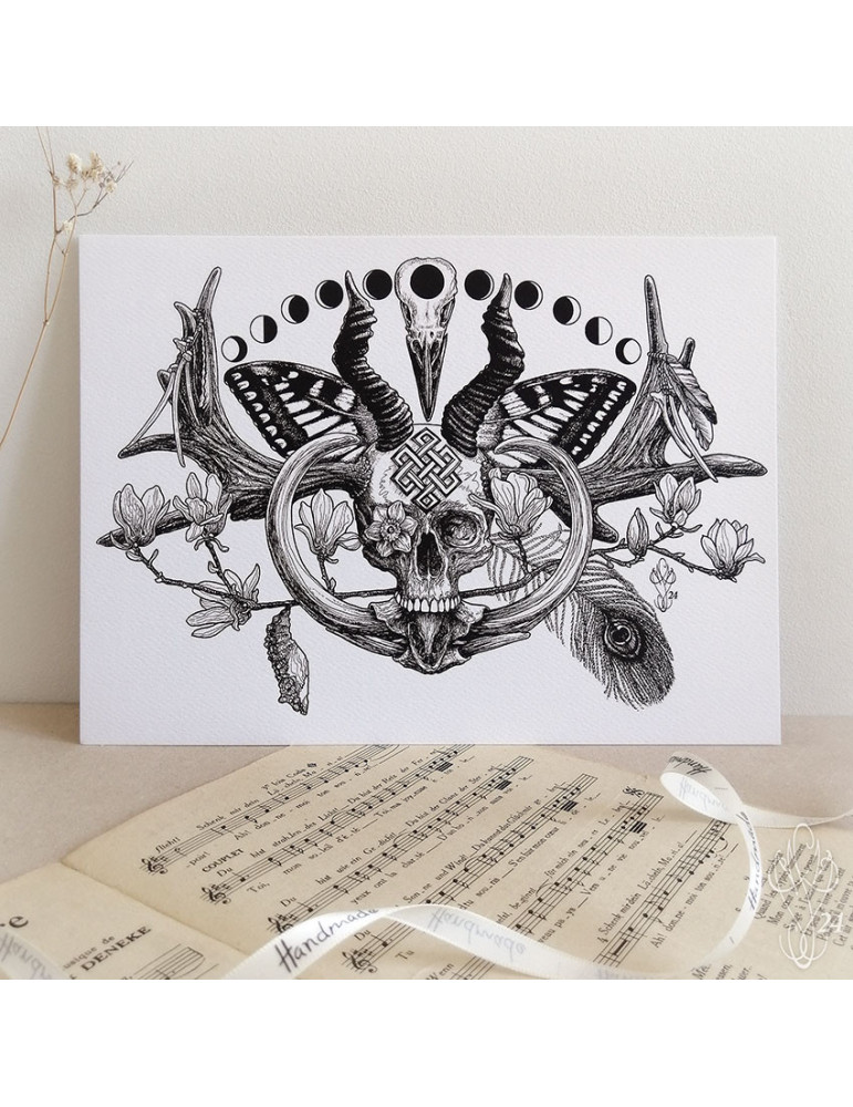 Tirage papier d'un dessin de Martinefa "RENATUS" (Du latin "Renaître") - 21 x 29,5 cm (A4)