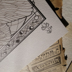 Tirage papier d'un dessin de Martinefa "AMOR FATI" (Du latin : "L'amour du destin") - 21 x 29,5 cm (A4)