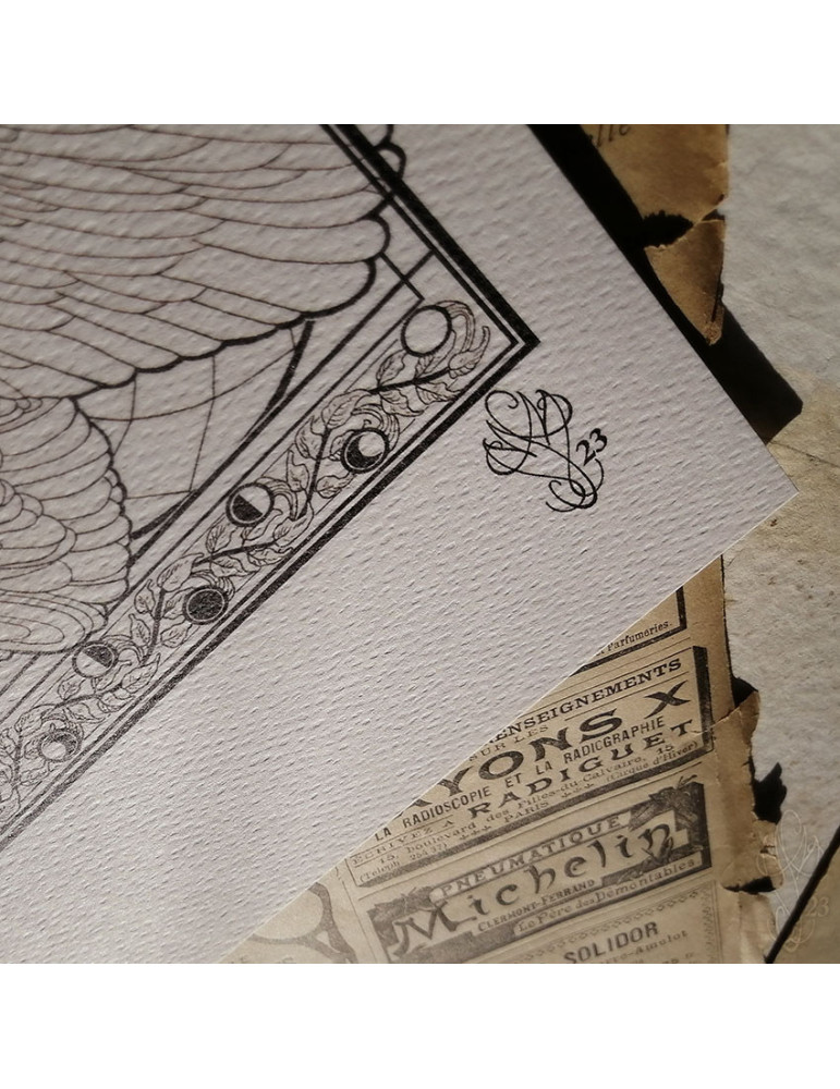 Tirage papier d'un dessin de Martinefa "AMOR FATI" (Du latin : "L'amour du destin") - 21 x 29,5 cm (A4)