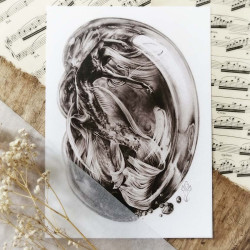 Tirage papier d'un dessin de Martinefa "SIRÈNE" - 21 x 29,5 cm (A4) 