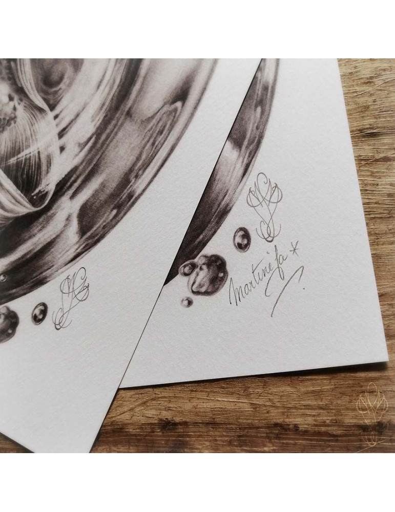 Tirage papier d'un dessin de Martinefa "SIRÈNE" - 21 x 29,5 cm (A4) 