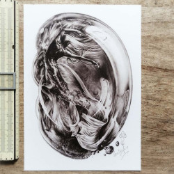 Tirage papier d'un dessin de Martinefa "SIRÈNE" - 21 x 29,5 cm (A4) 