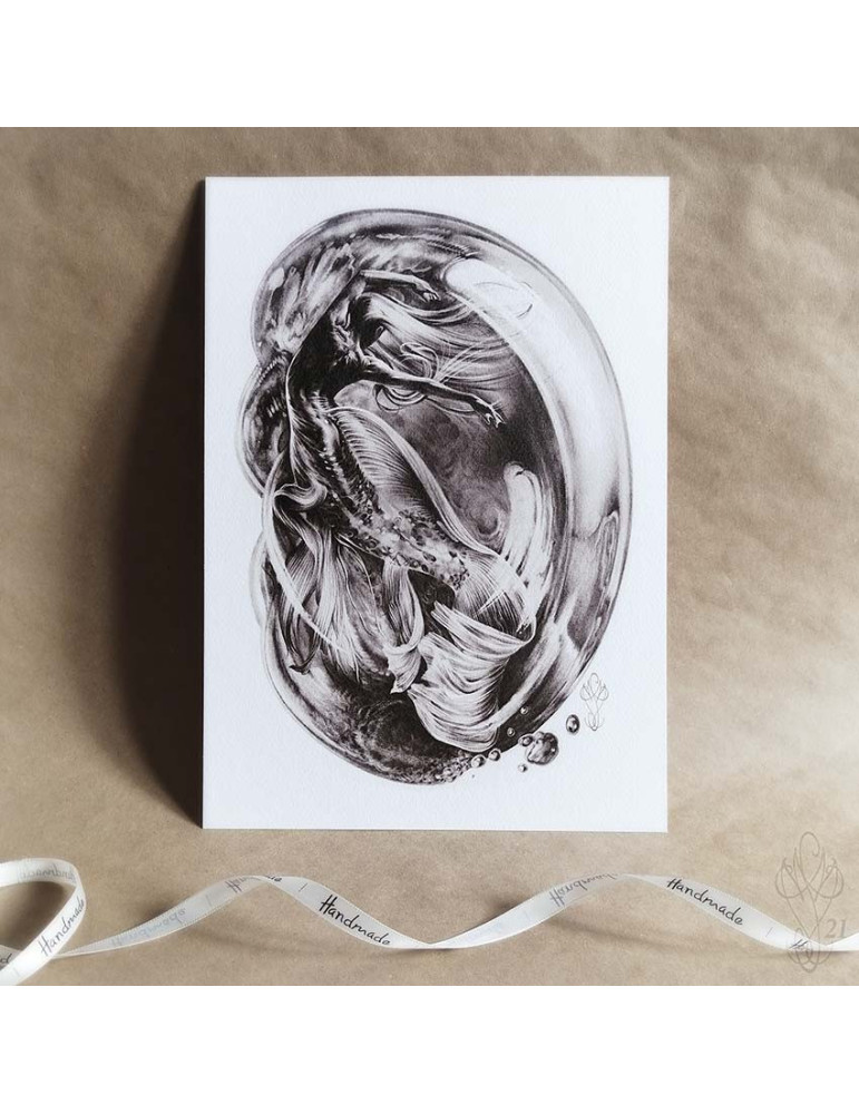 Tirage papier d'un dessin de Martinefa "SIRÈNE" - 21 x 29,5 cm (A4) 