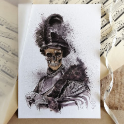 Tirage papier d'une aquarelle de Martinefa "MÂNES 3" - 21 x 29,5 cm (A4)