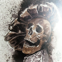 Tirage papier d'une aquarelle de Martinefa "MÂNES 4" - 21 x 29,5 cm (A4)