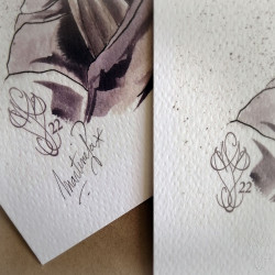 Tirage papier d'une aquarelle de Martinefa "MÂNES 4" - 21 x 29,5 cm (A4)