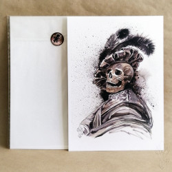 Tirage papier d'une aquarelle de Martinefa "MÂNES 4" - 21 x 29,5 cm (A4)