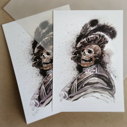 Tirage papier d'une aquarelle de Martinefa "MÂNES 4" - 21 x 29,5 cm (A4)