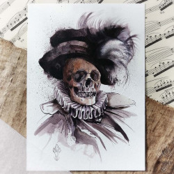 Tirage papier d'une aquarelle de Martinefa "MÂNES 1" - 21 x 29,5 cm (A4)