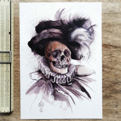 Tirage papier d'une aquarelle de Martinefa "MÂNES 1" - 21 x 29,5 cm (A4)