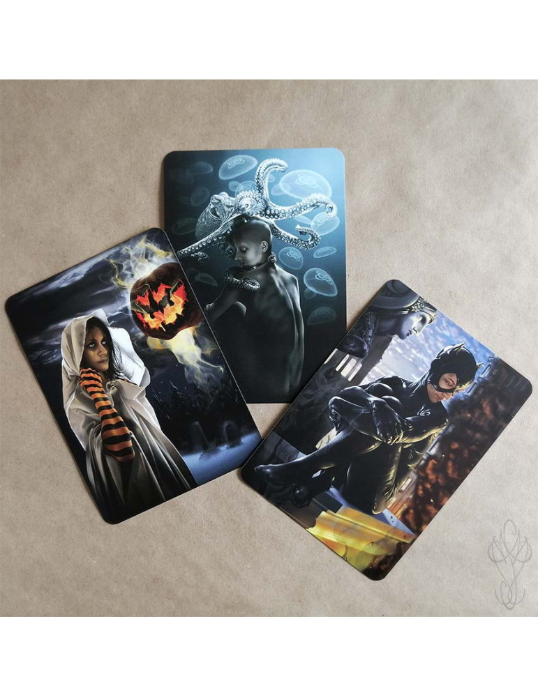 Trio de cartes postales Martinefa "Dark Women" - 14,8 x 10,5 cm