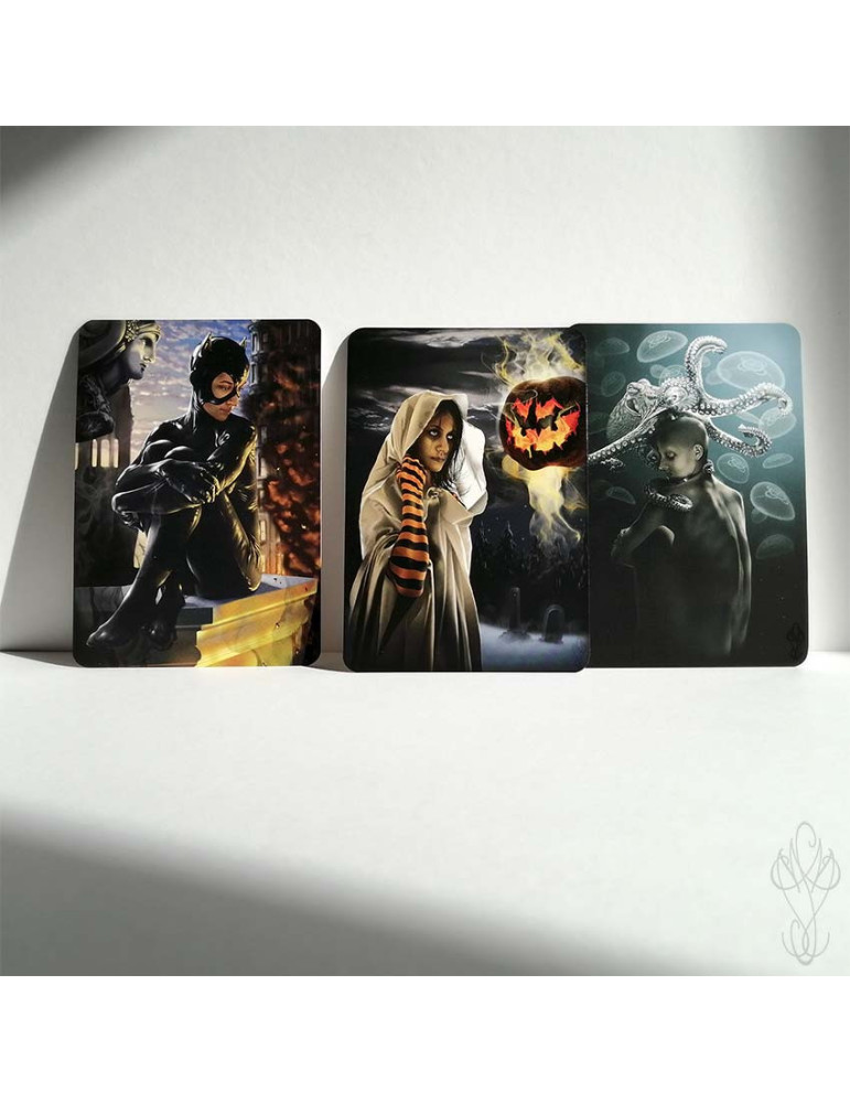 Trio de cartes postales Martinefa "Dark Women" - 14,8 x 10,5 cm