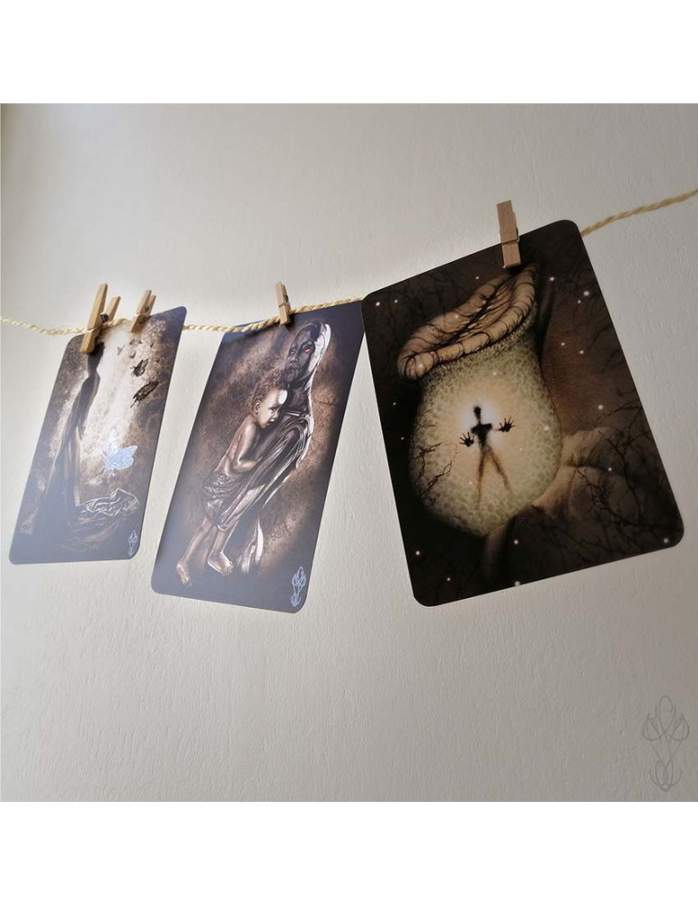 Trio de cartes postales Martinefa "Dark Thoughts" - 14,8 x 10,5 cm