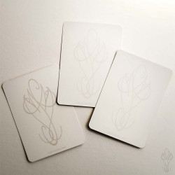 Trio de cartes postales Martinefa "Dark Thoughts" - 14,8 x 10,5 cm