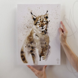Poster d'une aquarelle de Martinefa "LYNX" - 29,7 x 42 cm (A3)