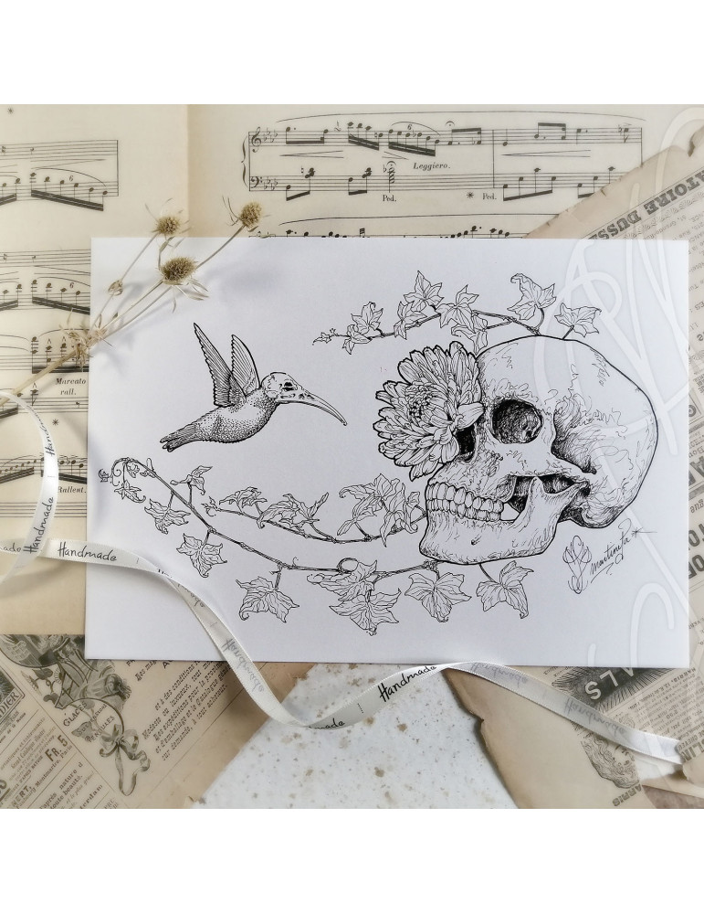 Dessin original à l'encre - "DEW OF HOPE" - pièce unique