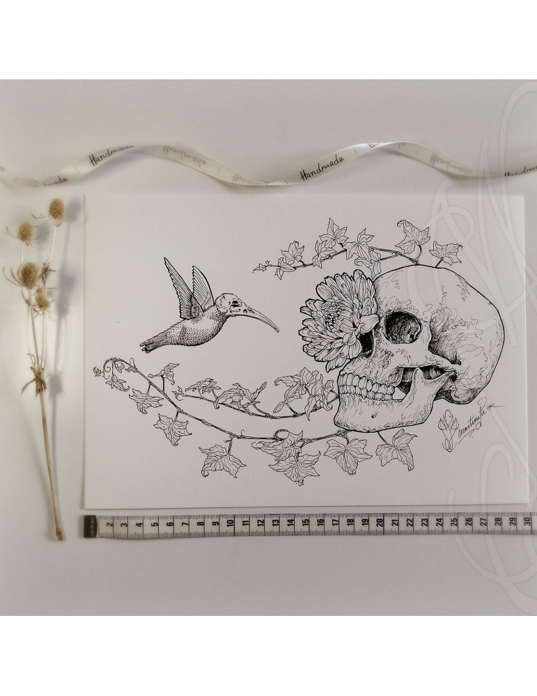 Dessin original à l'encre - "DEW OF HOPE" - pièce unique