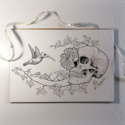 Dessin original à l'encre - "DEW OF HOPE" - pièce unique