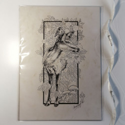 Dessin original à l'encre - "AUTUMN" - pièce unique