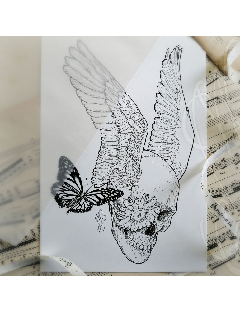 Dessin original à l'encre - "PUPIL DEW" - Pièce unique