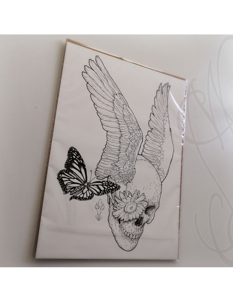 Dessin original à l'encre - "PUPIL DEW" - Pièce unique