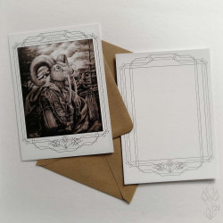 Carte postale grand format "ZOOMORPHE PALÉOGRAPHE", avec vernis sélectif "effet 3D" - 14,8 x 21 cm (A5)