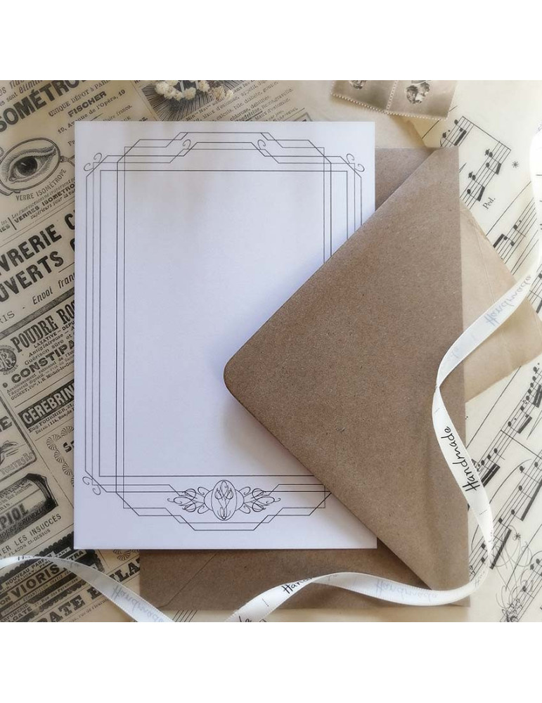 Carte postale grand format "ZOOMORPHE PALÉOGRAPHE", avec vernis sélectif "effet 3D" - 14,8 x 21 cm (A5)