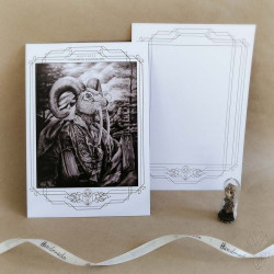 Carte postale grand format "ZOOMORPHE PALÉOGRAPHE", avec vernis sélectif "effet 3D" - 14,8 x 21 cm (A5)