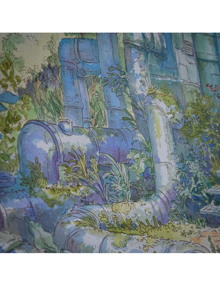 Illustration : "Pique nique dans l'ancien temple"