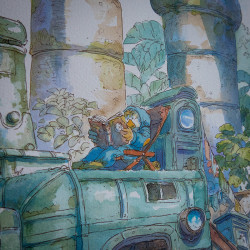 Illustration : "Pique nique dans l'ancien temple"