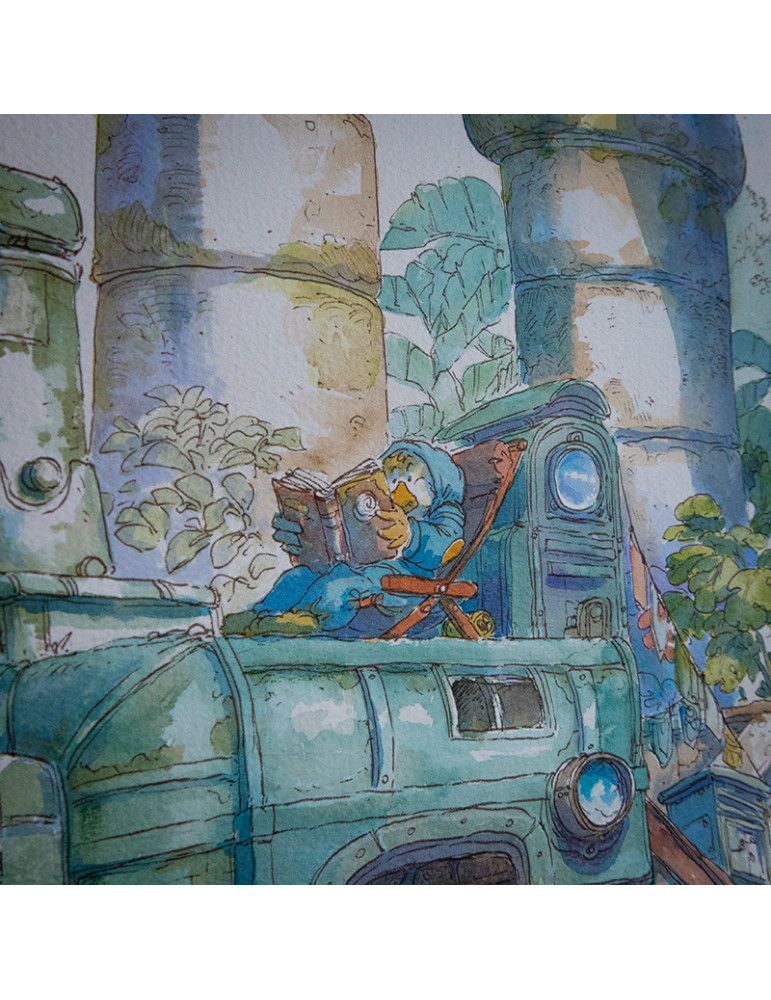 Illustration : "Pique nique dans l'ancien temple"