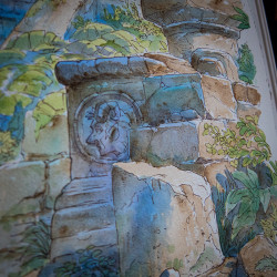 Illustration : "Pique nique dans l'ancien temple"