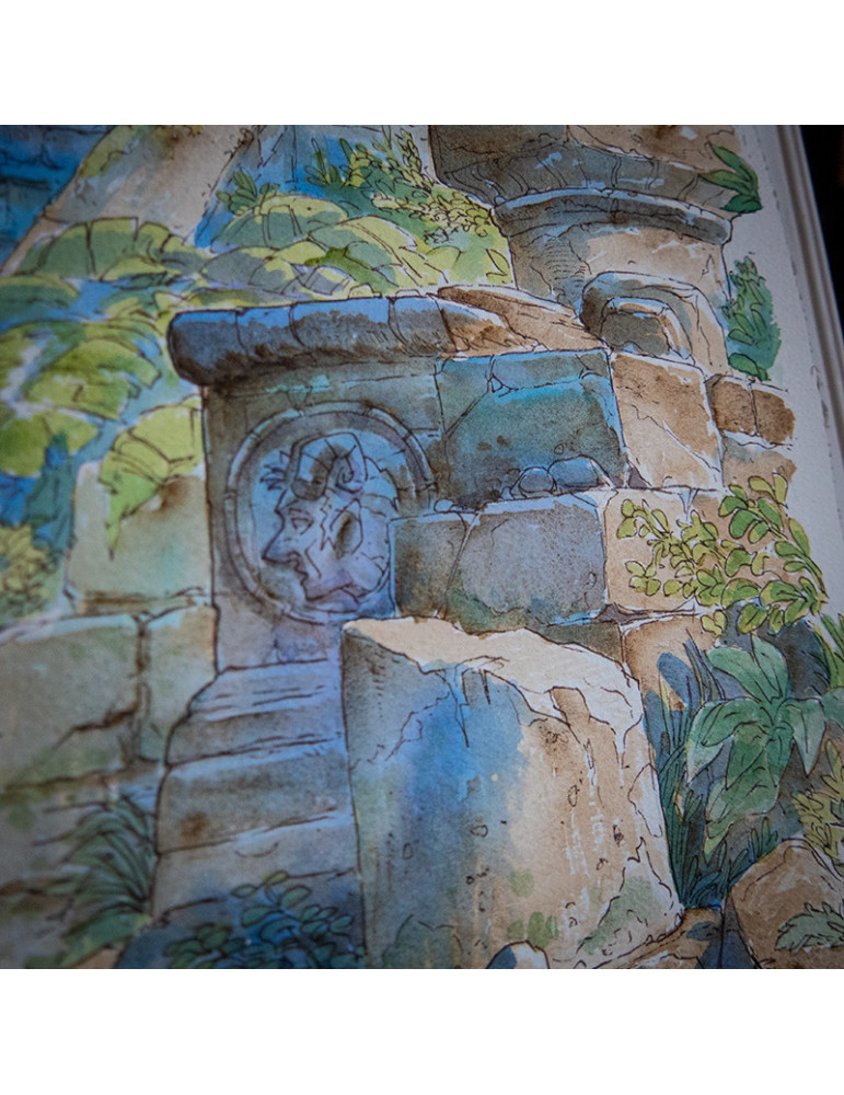 Illustration : "Pique nique dans l'ancien temple"