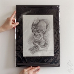 Dessin original - "SNAKULLS" - Pièce unique