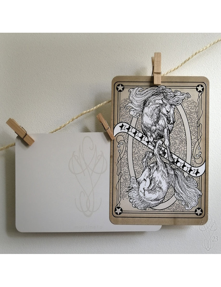 Carte postale "HORSES" (Chevaux) - 9,8 x 14,8 cm