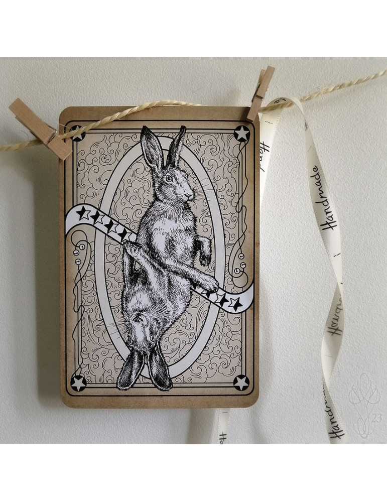 Carte postale "HARES" (Lièvres) - 9,8 x 14,8 cm