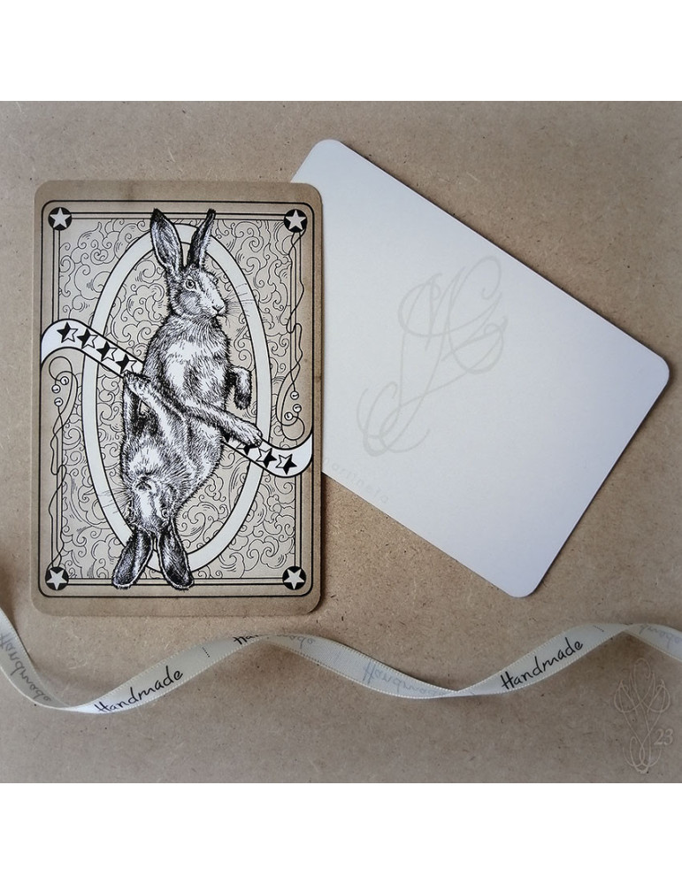 Carte postale "HARES" (Lièvres) - 9,8 x 14,8 cm