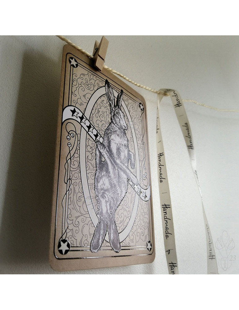 Carte postale "HARES" (Lièvres) - 9,8 x 14,8 cm