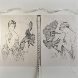Duo de dessins originaux "SOULS" (Âmes)