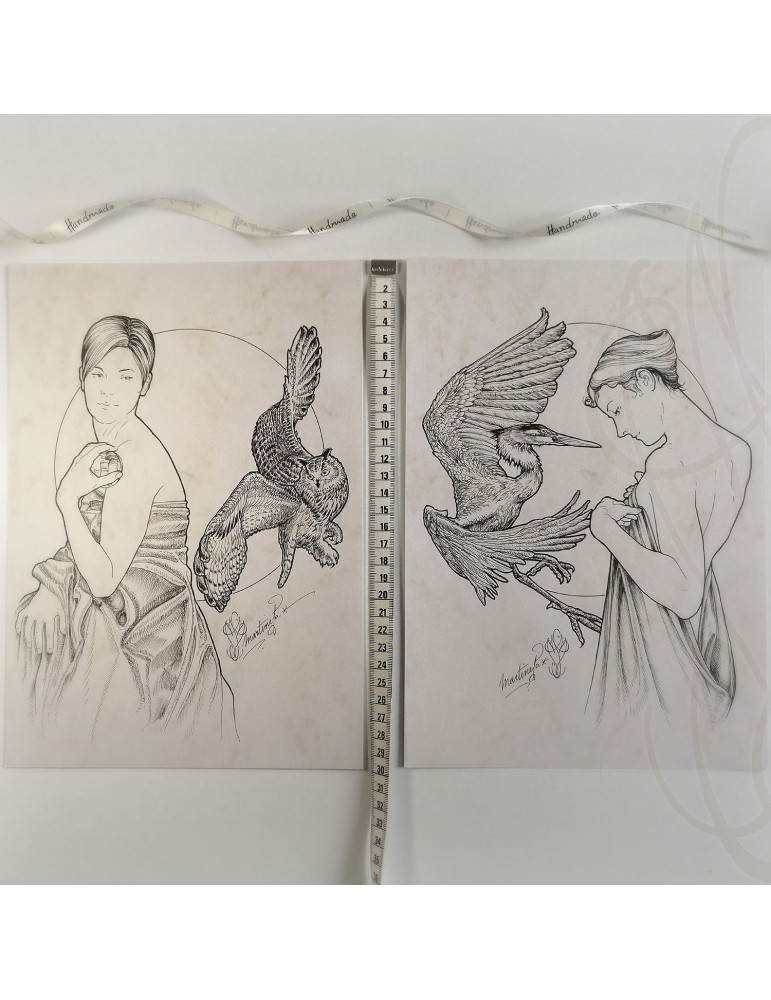 Duo de dessins originaux "SOULS" (Âmes)